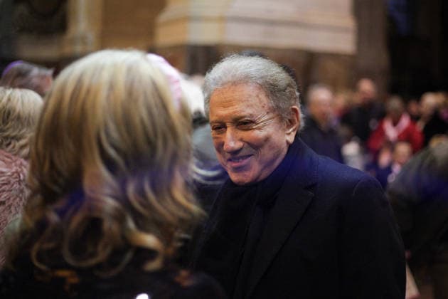 Memorial Mass for Late French Actress Brigitte Bardot - Paris French TV host Michel Drucker during a memorial mass for late French actress Brigitte Bardot at Saint-Roch church in Paris, on January 28, 2026. Photo by Nasser Berzane ABACAPRESS.COM Paris France  Copyright: xBerzanexNasser ABACAx
