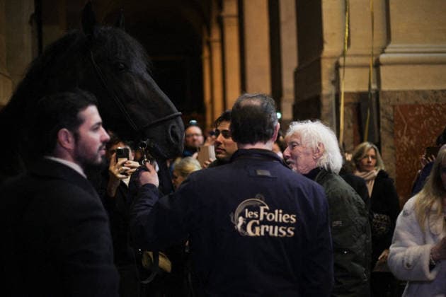 Memorial Mass for Late French Actress Brigitte Bardot - Paris French singer, songwriter, and composer Hugues Aufray during a memorial mass for late French actress Brigitte Bardot at Saint-Roch church in Paris, on January 28, 2026. Photo by Nasser Berzane ABACAPRESS.COM Paris France  Copyright: xBerzanexNasser ABACAx