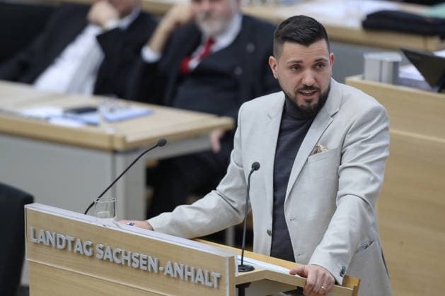 28.01.2026, xtgx, Landtagssitzung Sachsen-Anhalt, Wahl des Ministerpräsidenten. Tobias Rausch (Alternative für Deutschland, AfD) Magdeburg