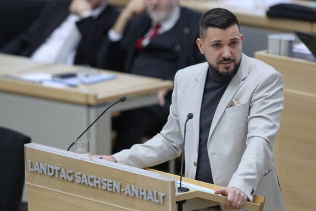 28.01.2026, xtgx, Landtagssitzung Sachsen-Anhalt, Wahl des Ministerpräsidenten. Tobias Rausch (Alternative für Deutschland, AfD) Magdeburg
