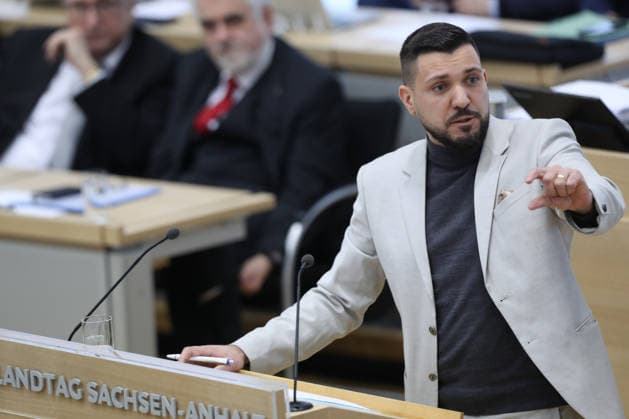28.01.2026, xtgx, Landtagssitzung Sachsen-Anhalt, Wahl des Ministerpräsidenten. Tobias Rausch (Alternative für Deutschland, AfD) Magdeburg