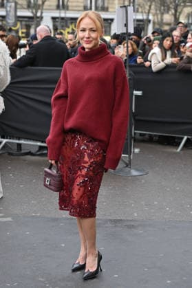 PFW Haute Couture Elie Saab Outside Arrivals Guest arriving at Elie Saab show during Paris Fashion Week Haute Couture in Paris, France on January 28, 2026. Photo by Julien Reynaud APS-Medias ABACAPRESS.COM Paris France  Copyright: xReynaudxJulien APS-Medias ABACAx