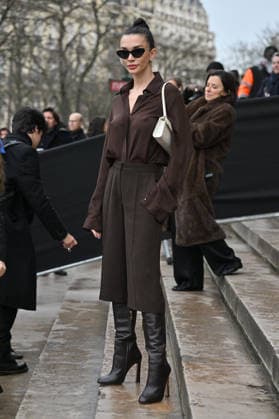 PFW Haute Couture Elie Saab Outside Arrivals Amy Jackson arriving at Elie Saab show during Paris Fashion Week Haute Couture in Paris, France on January 28, 2026. Photo by Julien Reynaud APS-Medias ABACAPRESS.COM Paris France  Copyright: xReynaudxJulien APS-Medias ABACAx