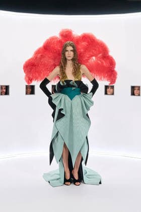 (260128) -- PARIS, Jan. 28, 2026 -- A model presents a creation by Alessandro Michele for Valentino during the Haute Couture Week Spring Summer 2026 in Paris, France, on Jan. 28, 2026. (MeetEurope Handout via Xinhua) FRANCE-PARIS-HAUTE COUTURE WEEK-FASHION SHOW-VALENTINO WuxHuiwo 