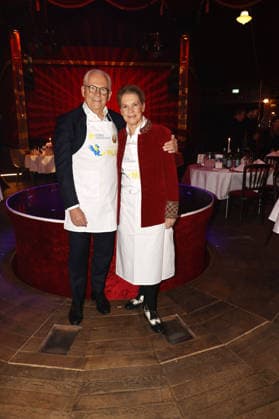 Cornelia Poletto und ihr Ehemann Ruediger Grube bei ihrer Palazzo Charity Gala zugunsten des Altonaer Kinderkrankenhauses am 28.01.2026 in Hamburg Palazzo Charity Gala 2026 - Promis kellnern fuer den guten Zweck in Hamburg