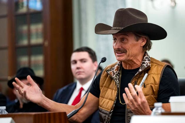Musician Kid Rock speaks during a Senate Committee on Commerce, Science, and Transportation subcommittee hearing in the Russell Senate Office Building near the U.S. Capitol in Washington, DC on Wednesday, January 28, 2026. The hearing discussed the live entertainment industry and improper ticket sale practices.  WAP20260128377 BONNIExCASH