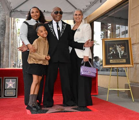 Singer-songwriter Ernie Isley of the US band The Isley Brothers is joined by his family during an unveiling ceremony honoring the band with the 2,834th star on the Hollywood Walk of Fame in Los Angeles on Wednesday, January 28, 2026.  LAP2026012809 JIMxRUYMEN