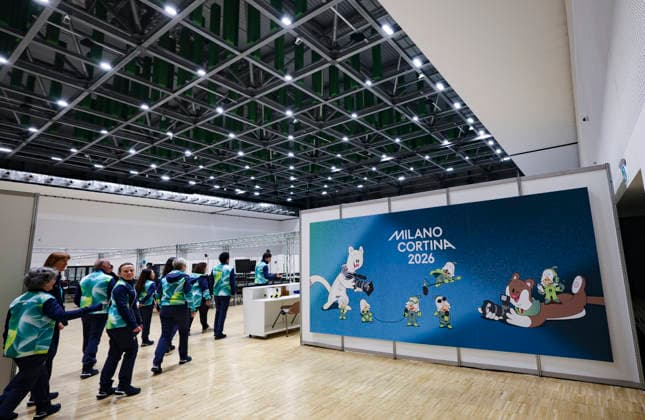 (260129) -- MILAN, Jan. 29, 2026 -- Photo taken on Jan. 28, 2026 shows a view of the media workroom at the main media center (MMC) of the Milan-Cortina 2026 Olympic Winter Games in Milan, Italy. ) (SP)ITALY-MILAN-WINTER OLYMPICS-MAIN MEDIA CENTER HuxXingyu 