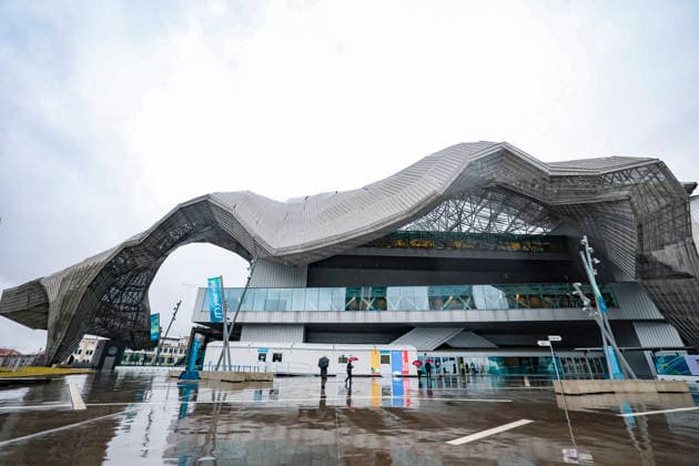 (260129) -- MILAN, Jan. 29, 2026 -- Photo taken on Jan. 28, 2026 shows a view of the main media center (MMC) of the Milan-Cortina 2026 Olympic Winter Games in Milan, Italy. ) (SP)ITALY-MILAN-WINTER OLYMPICS-MAIN MEDIA CENTER HuxXingyu 