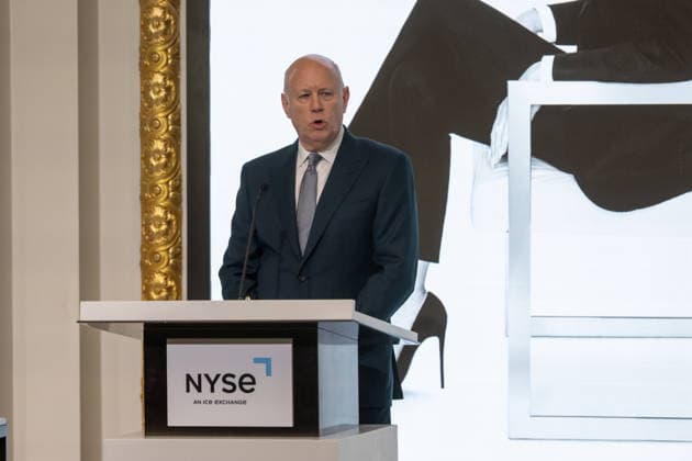 First Lady Melania Trump Rings New York Stock Exchange Opening Bell To Celebrate Upcoming Film Melania in New York, USA - 28 Jan 2026 Jeffrey Sprecher speaks at a First Lady Melania Trump Rings New York Stock Exchange Opening Bell To Celebrate Upcoming Film Melania event at New York Stock Exchange. New York United States Copyright: xRonxAdarx xSOPAxImagesx _radar_melania_20260128_00013