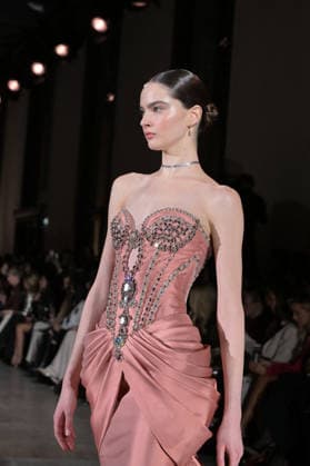 PFW - Zuhair Murad Runway Model walks the runway during the Zuhair Murad Haute Couture Spring Summer show as part of Paris Fashion Week on January 28, 2026 in Paris, France. Photo by Jana Call me J ABACAPRESS.COM Paris Ile de France France  Copyright: xJanaxCallxmexJ ABACAx