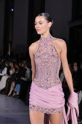 PFW - Zuhair Murad Runway Model walks the runway during the Zuhair Murad Haute Couture Spring Summer show as part of Paris Fashion Week on January 28, 2026 in Paris, France. Photo by Jana Call me J ABACAPRESS.COM Paris Ile de France France  Copyright: xJanaxCallxmexJ ABACAx