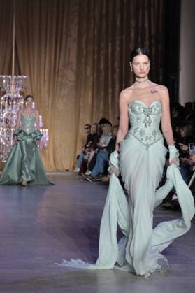 PFW - Zuhair Murad Runway Model walks the runway during the Zuhair Murad Haute Couture Spring Summer show as part of Paris Fashion Week on January 28, 2026 in Paris, France. Photo by Jana Call me J ABACAPRESS.COM Paris Ile de France France  Copyright: xJanaxCallxmexJ ABACAx