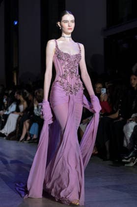 PFW - Zuhair Murad Runway Model walks the runway during the Zuhair Murad Haute Couture Spring Summer show as part of Paris Fashion Week on January 28, 2026 in Paris, France. Photo by Jana Call me J ABACAPRESS.COM Paris Ile de France France  Copyright: xJanaxCallxmexJ ABACAx