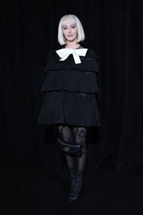 PFW - Valentino Photocall Faouzia at the Valentino fashion show as part of Haute Couture Spring Summer 2026 on January 28, 2026 in Paris, France. Photo by Franck Castel ABACAPRESS.COM PAris France  Copyright: xCastelxFranck ABACAx