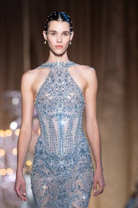 PFW - Zuhair Murad Runway A model walks the runway during the Zuhair Murad Haute Couture Week Spring Summer 2026 show as part of Paris Fashion Week on January 28, 2026 in Paris, France. Photo by Laurent Zabulon ABACAPRESS.COM Paris France  Copyright: xZabulonxLaurent ABACAx