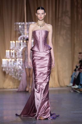 PFW - Zuhair Murad Runway A model walks the runway during the Zuhair Murad Haute Couture Week Spring Summer 2026 show as part of Paris Fashion Week on January 28, 2026 in Paris, France. Photo by Laurent Zabulon ABACAPRESS.COM Paris France  Copyright: xZabulonxLaurent ABACAx