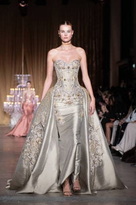 PFW - Zuhair Murad Runway A model walks the runway during the Zuhair Murad Haute Couture Week Spring Summer 2026 show as part of Paris Fashion Week on January 28, 2026 in Paris, France. Photo by Laurent Zabulon ABACAPRESS.COM Paris France  Copyright: xZabulonxLaurent ABACAx