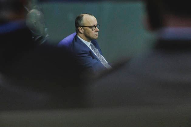 Friedrich Merz (CDU), Bundeskanzler, aufgenommen im Rahmen der Debatte zur Regierungserklaerung im Deutschen Bundestag in Berlin, 29.01.2026. Berlin Deutschland *** Friedrich Merz CDU , Federal Chancellor, recorded during the debate on the government declaration in the German Bundestag in Berlin, 29 01 2026 Berlin Germany Copyright: xFlorianxGaertnerx