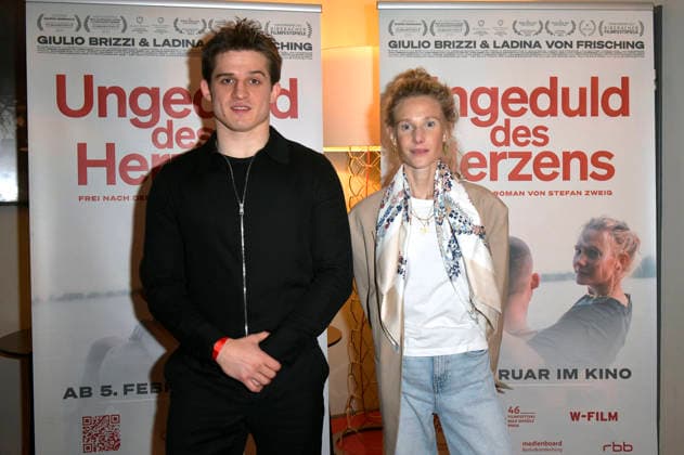 Giulio Brizzi und Ladina von Frisching bei der Premiere des Kinofilms Ungeduld des Herzens Impatience of the Heart im Kino Filmkunst66. Berlin, 28.01.2026