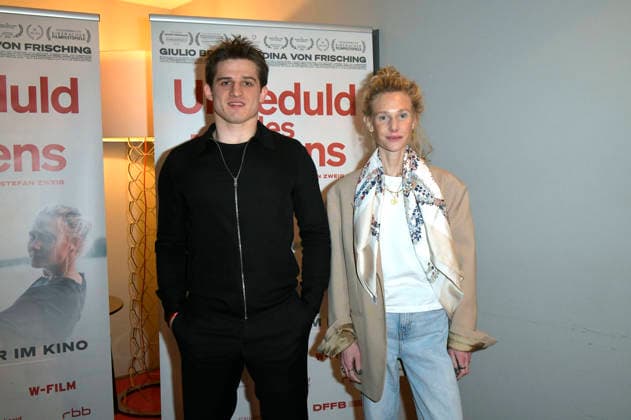 Giulio Brizzi und Ladina von Frisching bei der Premiere des Kinofilms Ungeduld des Herzens Impatience of the Heart im Kino Filmkunst66. Berlin, 28.01.2026