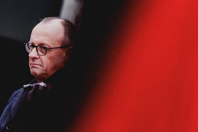 Friedrich Merz (CDU), Bundeskanzler, aufgenommen im Rahmen des Empfangs der litauischen Ministerpraesidentin (nicht im Bild) mit militaerischen Ehren im Bundeskanzleramt in Berlin, 29.01.2026. Berlin Deutschland Copyright: xFlorianxGaertnerx