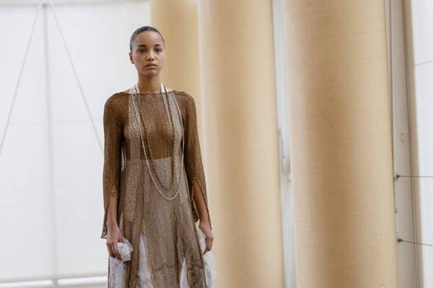 PFW - Aelis Runway A model presents a creation for Aelis for the Women s Haute Couture Spring Summer 2026 collection fashion show as part of the Paris Haute Couture Fashion Week, in Paris, on January 29, 2026. Photo by Alexis Jumeau ABACAPRESS.COM Paris France  Copyright: xJumeauxAlexis ABACAx