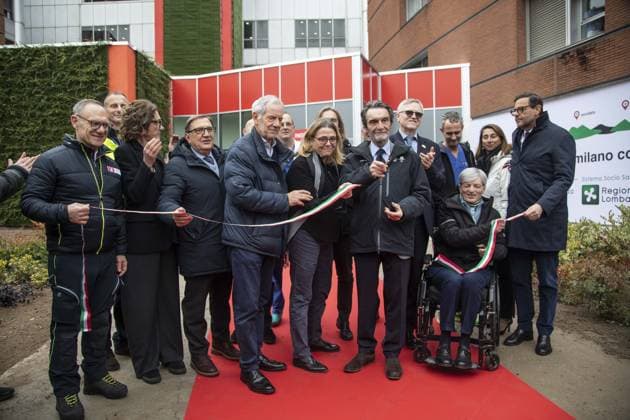 Milan, Niguarda Hospital, Inauguration and ribbon-cutting ceremony of the Emergency Room and the Olympic Department of the Niguarda Hospital on the occasion of the Milan Cortina 2026 Winter Olympics with Alberto Zoli, Director General of the Niguarda Hospital, Anna Scavuzzo, Deputy Mayor of Milan, Attilio Fontana, President of the Lombardy Region, Guido Bertolaso, Welfare Councillor of the Niguarda Hospital, and Romano La Russa  Copyright: xFrancescoxEnriquezx xipa-agency.netx xFrancescoxEnriquezx IPA_Agency_IPA70709208
