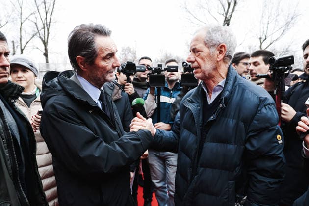 Milan, The inauguration of the new Emergency Room and Olympic Ward at Niguarda Hospital during the XXV Winter Olympic Games Milan-Cortina 2026. Pictured: Attilio Fontana (President of the Lombardy Region), Guido Bertolaso (Regional Councilor for Welfare)  Copyright: xAlessandroxBremecx xipa-agency.netx xx IPA_Agency_IPA70709614