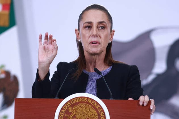 Mexican President Claudia Sheinbaum holds a press conference following a phone call with US President Donald Trump MEXICO CITY, MEXICO - JANUARY 29: Mexican President Claudia Sheinbaum speaks during a press conference, following a phone call with US President Donald Trump, at the National Palace, in Mexico City, Mexico on January 29, 2026. Daniel Cardenas Anadolu Mexico City Mexico. Editorial use only. Please get in touch for any other usage.  Copyright: x2026xAnadoluxDanielxCardenasx