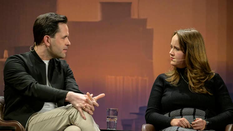 GER, Berlin, Constantin Schreiber - Late Night, on stage, at the Urania, pictured from left: Johannes Winkel (CDU), Ricarda Lang (Gruene), January 29, 2026, Copyright: HMBxMedia UwexKoch