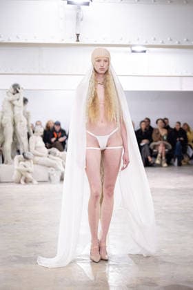 PFW - Charlie Le Mindu Runway A model presents a creation for Charlie Le Mindu ( Skins Couture SS26 ) for the Women s Haute Couture Spring Summer 2026 collection fashion show as part of the Paris Haute Couture Fashion Week, in Paris, on January 29, 2026. Photo by Alexis Jumeau ABACAPRESS.COM Paris France  Copyright: xJumeauxAlexis ABACAx