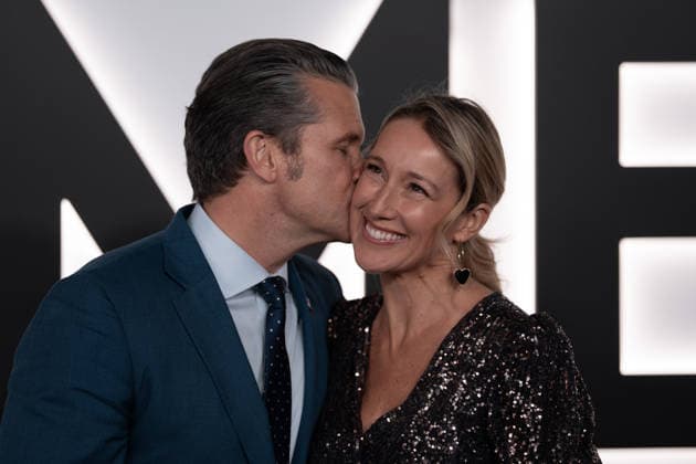 January 29, 2026, Washington, Dc, United States: Secretary of Defense Pete Hegseth and his wife Jennifer Rauchet arrive at the premiere of the Amazon MGM Studios film Melania at the John F. Kennedy Center for the Performing Arts on January 29, 2026 in Washington, DC. The film documents the period leading up to the 2025 Presidential Inauguration and Melania TrumpÃ¢â‚¬â ¢s role during the White House transition. Washington United States - ZUMAl312 20260129_znp_l312_094 Copyright: xAndrewxLeydenx