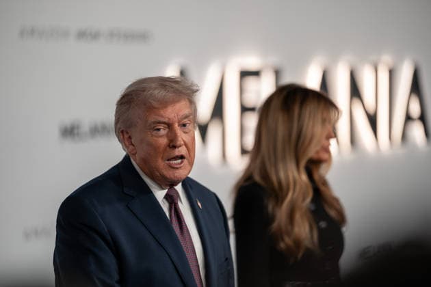 January 29, 2026, Washington, Dc, United States: President Donald Trump and First Lady Melania Trump arrive at the premiere of the Amazon MGM Studios film Melania at the John F. Kennedy Center for the Performing Arts on January 29, 2026 in Washington, DC. The film documents the period leading up to the 2025 Presidential Inauguration and Melania TrumpÃ¢â‚¬â ¢s role during the White House transition. Washington United States - ZUMAl312 20260129_znp_l312_047 Copyright: xAndrewxLeydenx