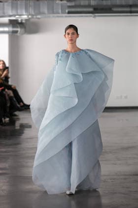PFW - Rami Al Ali Runway A model walks the runway at the Rami Al Ali Haute Couture Spring Summer 2026 show, as part of Paris Fashion Week in Paris, France on January 29th, 2026. Rami Al Ali is the first Syrian fashion designer to present a collection ‘officially’ at the Paris Haute Couture week. Photo by Ammar Abd Rabbo ABACAPRESS.COM Paris France  Copyright: xAbdxRabboxAmmar ABACAx