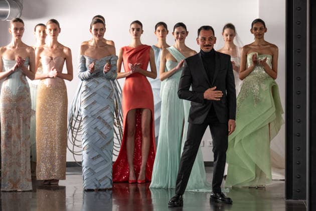 PFW - Rami Al Ali Runway A model walks the runway at the Rami Al Ali Haute Couture Spring Summer 2026 show, as part of Paris Fashion Week in Paris, France on January 29th, 2026. Rami Al Ali is the first Syrian fashion designer to present a collection ‘officially’ at the Paris Haute Couture week. Photo by Ammar Abd Rabbo ABACAPRESS.COM Paris France  Copyright: xAbdxRabboxAmmar ABACAx
