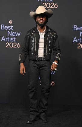 Spotify™s 2026 Best New Artist Party Shaboozey arriving to Spotify™s 2026 Best New Artist Party held at The Lot on January 29, 2026 in Los Angeles, Ca. Los Angeles The Lot California USA Copyright: xTammiexArroyox xAFF-USA.comx