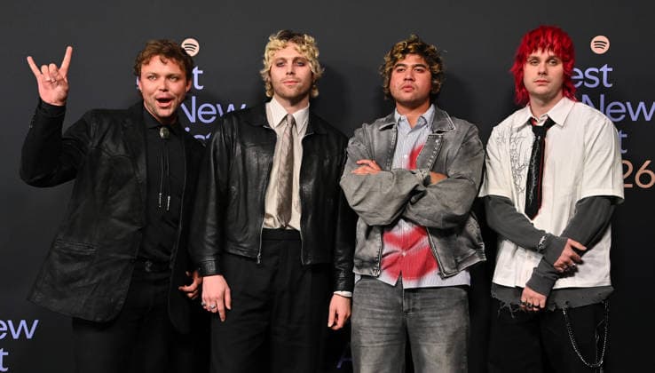 Spotify™s 2026 Best New Artist Party 5 Seconds of Summer arriving to Spotify™s 2026 Best New Artist Party held at The Lot on January 29, 2026 in Los Angeles, Ca. Los Angeles The Lot California USA Copyright: xTammiexArroyox xAFF-USA.comx