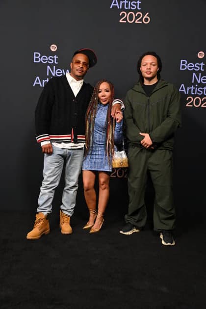 Spotify™s 2026 Best New Artist Party T.I., Tiny Harris and Domani Harris arriving to Spotify™s 2026 Best New Artist Party held at The Lot on January 29, 2026 in Los Angeles, Ca. Los Angeles The Lot California USA Copyright: xTammiexArroyox xAFF-USA.comx