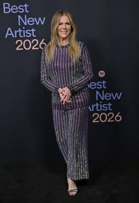 Rita Wilson arrives for Spotify s 2026 Best New Artist Party at The Lot at Formosa in West Hollywood, California on Thursday, January 29, 2026.  LAP20260129720 CHRISxCHEW