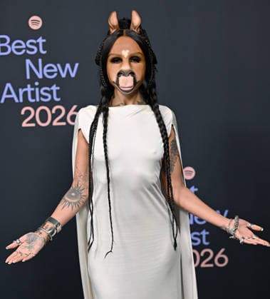 German DJ and singer horsegiirl arrives for Spotify s 2026 Best New Artist Party at The Lot at Formosa in West Hollywood, California on Thursday, January 29, 2026.  LAP20260129734 CHRISxCHEW