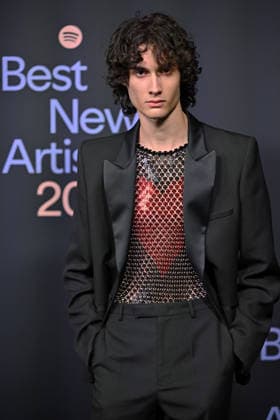 Sombr arrives for Spotify s 2026 Best New Artist Party at The Lot at Formosa in West Hollywood, California on Thursday, January 29, 2026.  LAP20260129712 CHRISxCHEW