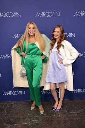 Jerry Hall und ihre Tochter Elizabeth Jagger bei der Marc Cain - ECHO of now - Modenschau am 30.01.2026 im Funkhaus in Berlin Marc Cain Fashion Show in Berlin