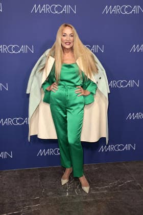 Jerry Hall bei der Marc Cain - ECHO of now - Modenschau am 30.01.2026 im Funkhaus in Berlin Marc Cain Fashion Show in Berlin