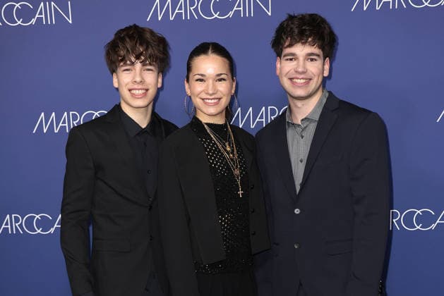 Die Band MVX mit den drei Geschwistern Moritz Bauer, Veronika Bauer und Xaver Bauer bei der Marc Cain - ECHO of now - Modenschau am 30.01.2026 im Funkhaus in Berlin Marc Cain Fashion Show in Berlin