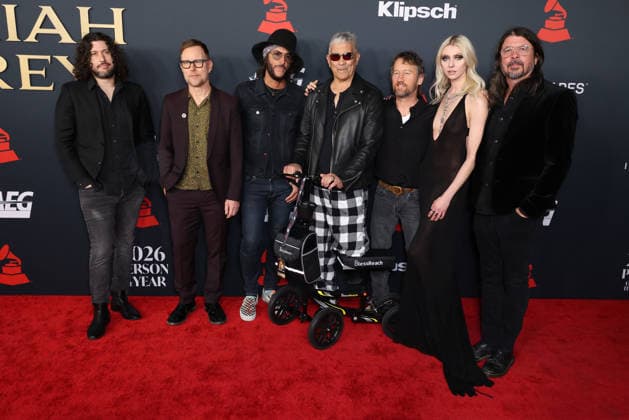MusiCares 2026 Person of the Year Honoring Mariah Carey Ilan Rubin, Nate Mendel, Rami Jaffee, Pat Smear, Chris Shiflett, Taylor Momsen and Dave Grohl at the MusiCares 2026 Person of the Year Honoring Mariah Carey held at the Los Angeles Convention Center South Hall on January 30, 2026 in Los Angeles, California, United States., Credit:Xavier Collin Avalon USA, Los Angeles Copyright: xXavierxCollinx xAvalonx 1070737088