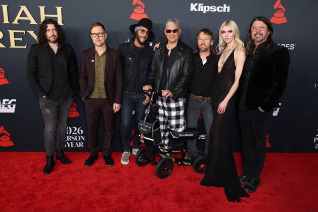 MusiCares 2026 Person of the Year Honoring Mariah Carey Ilan Rubin, Nate Mendel, Rami Jaffee, Pat Smear, Chris Shiflett, Taylor Momsen and Dave Grohl at the MusiCares 2026 Person of the Year Honoring Mariah Carey held at the Los Angeles Convention Center South Hall on January 30, 2026 in Los Angeles, California, United States., Credit:Xavier Collin Avalon USA, Los Angeles Copyright: xXavierxCollinx xAvalonx 1070737093