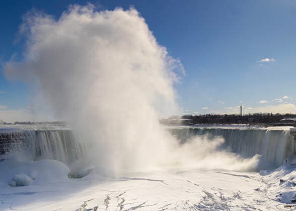 (260131) -- NIAGARA FALLS, Jan. 31, 2026 -- Ice- and snow-covered Niagara Falls is seen from the Canadian side in Niagara Falls, Ontario, Canada, on Jan. 30, 2026. (Photo by Xinhua) CANADA-ONTARIO-NIAGARA FALLS-WINTER VIEWS ZouxZheng 