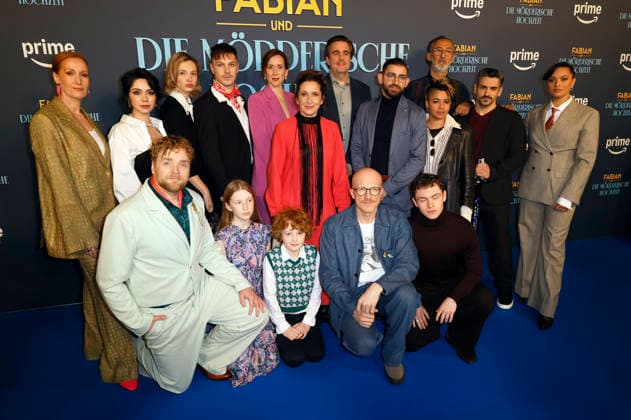 Nicole Beutler, Tamara Romera Gines, Knud Riepen, Marta Kizyma, Anton Dreger, Sara Bartknecht, Lena Dörrie, Maxim Bartknecht, Barbara Philipp, Bastian Pastewka, Markus Sehr, Georg Paluza, Till Raskopf, Rabea Lüthi, Ercan Durmaz, Daniel Rodic und Taneshia Abt bei der Premiere des Amazon Prime Video-Films Fabian und die mörderische Hochzeit im Cinenova. Köln, 30.01.2026