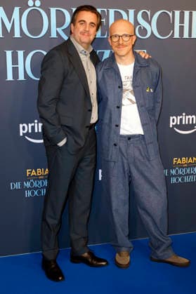 Bastian Pastewka und Markus Sehr bei der Premiere des Amazon Prime Video-Films Fabian und die mörderische Hochzeit im Cinenova. Köln, 30.01.2026
